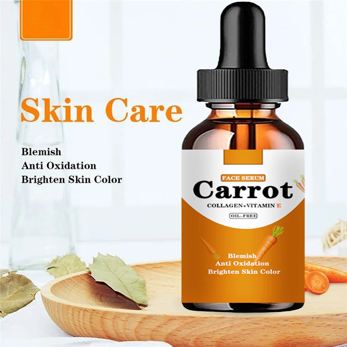 New Carrot Essence Essential oils Dark Spot Corrector Face Whitening Serum Brighten Blemish Freckle Remover 100% Natural