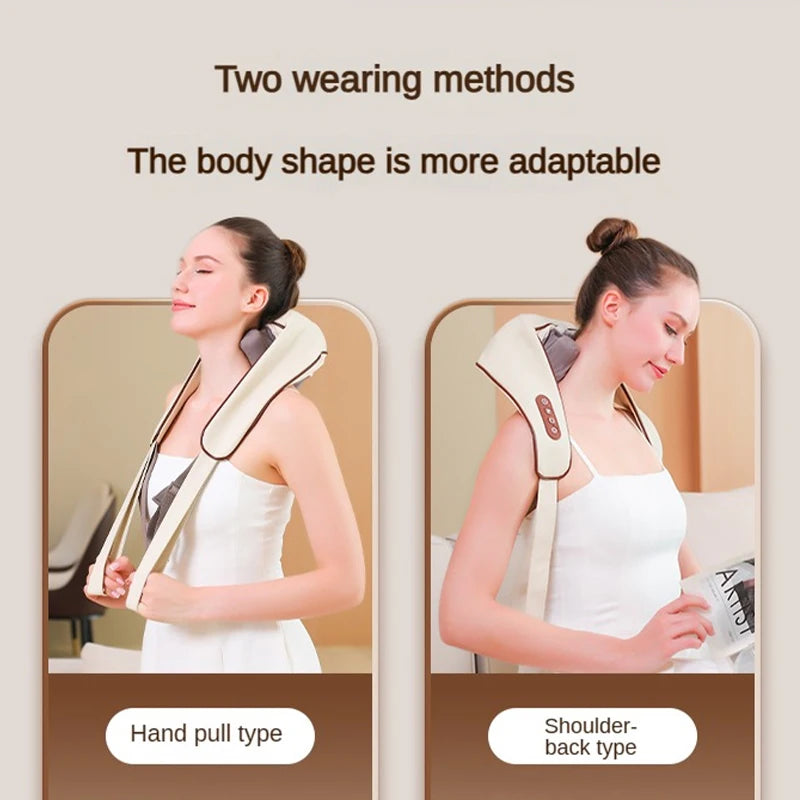 Neck shoulder Massager Deep Tissue shiatsu Back Massagers with Heatfor Pain Relief Electric Kneading Squeeze Muscles Massage