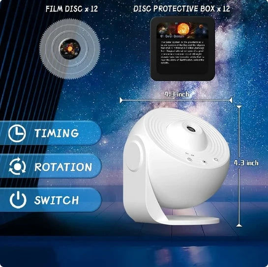 LED Night Light Galaxy Projector Starry Sky Projector 360° Rotate Planetarium Night Lamp For Room Decorative Children Kids Gift